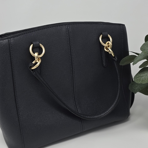 Coach Black Leather Tote Bag - Picture 8 of 9